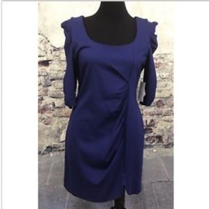 YOANA BARASCHI Blue Stretch Dress 3/4 Sleeve Dress